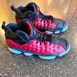 Nike Air Team Jordan Jumpman Team BG Gym Shoes Red Black 820273-600 Youth Sz 7Y